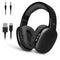 iJoy Ultra Wireless Headphones with Microphone- Rechargeable Over Ear Wireless Bluetooth Headphones with 10Hr Playtime, SD Slot, Backup Wire- Soft Cushion Wireless Headset with Mic (Black)