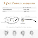 Cyxus Blue Light Glasses Women UV Protection Anti Eye Strain Eyeglasses Sleep Better Stylish Metal Round Frame Leopard (Black)