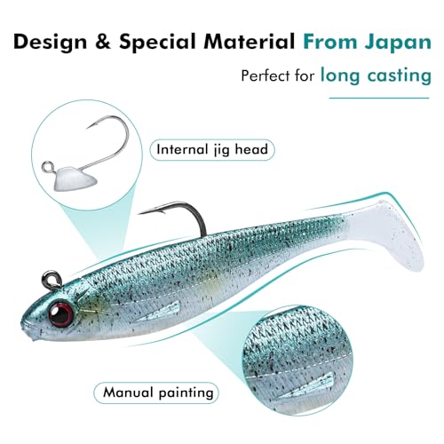 Fishing Metal Lures, All-Purpose Luminous Minnow with Tail Spinner, Jigging  Spoon Slow Jigging Lures Night Glow Fishing Bait 40g, Jigs Lure for Bass  Trout Crappie Freshwater & Saltwater