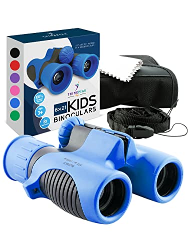 Binoculars for Kids High Resolution 8x21 - Blue Compact High Power Kids Binoculars for Bird Watching, Hiking, Hunting, Outdoor Games, Spy & Camping Gear, Learning, Outside Play, Boys & Girls