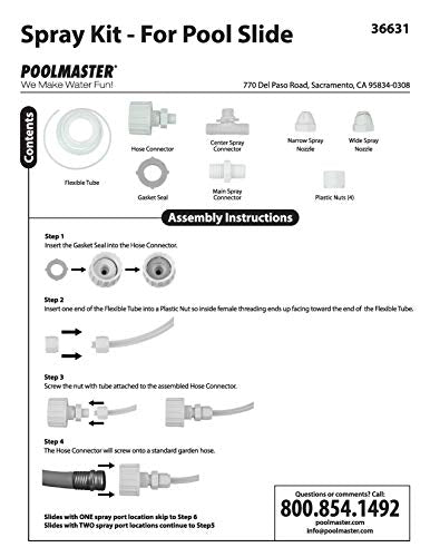 Poolmaster 36631 Spray Kit for Swimming Pool Slide, Water Slide