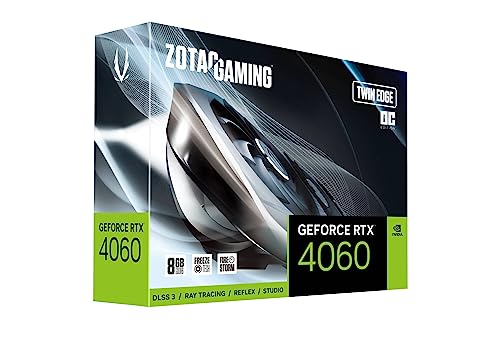 ZOTAC Gaming GeForce RTX 4060 8GB Twin Edge OC DLSS 3 8GB GDDR6 128-bit 17 Gbps PCIE 4.0 Compact Gaming Graphics Card, ZT-D40600H-10M