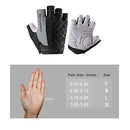 RockBros Cycling Gloves Padded Mountain Bike Gloves Half Finger Outdoor MTB Sports Gym Gloves for Women Men Gray