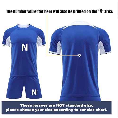 Chelsea-Jersey Personalised Soccer Jersey Kids Adults Custom Football Jersey | 23/24 New Home/Away Football Training Jerseys | Jersey Shirts + Shorts +Socks 3PC Set | School Day Birthday Gifts