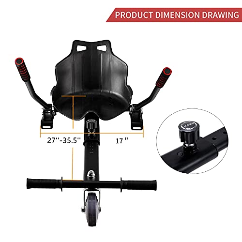 NICOOTH Hoverboard Seat Attachment Hoverboard attachments Hoverboard Accessory Hoverboard go Kart for Kids or Adults