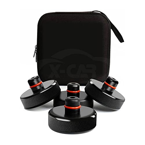 X-CAR Lifting Jack Pad 4 Pucks with a Storage Case Accessories for Tesla Model 3/S/X/Y