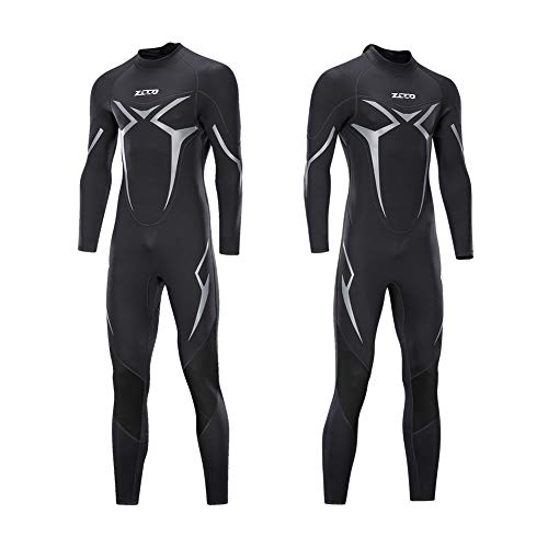 ZCCO Wetsuits Men's 3mm Premium Neoprene Full Sleeve Dive Skin for Spearfishing,Snorkeling, Surfing,Canoeing,Scuba Diving Wet Suits(XL)