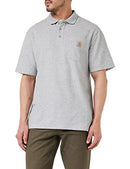 CARHARTT Men's Big & Tall Contractors Work Pocket Polo Original Fit,Heather Grey,XXX-Large Tall