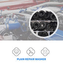RESFNSE 600Pcs Black Nylon Rubber Flat Washer Assortment Kit for M2 M2.5 M3 M5 M6 M8 M10 M12 Plain Repair Washer Furniture Gasket Kit