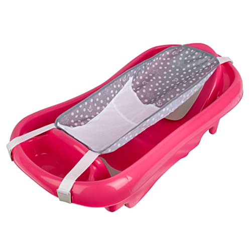 The First Years Newborn to Toddler Tub with Bath Sling, Pink