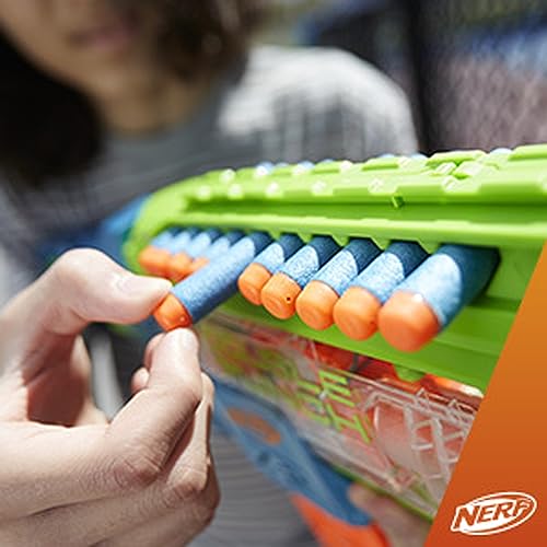 Nerf Elite 2.0 Double Punch Motorized Dart Blaster, Rapid Alternating Barrels, 50 Nerf Elite Darts, 2X 10-Dart Clips, Ages 8 & Up