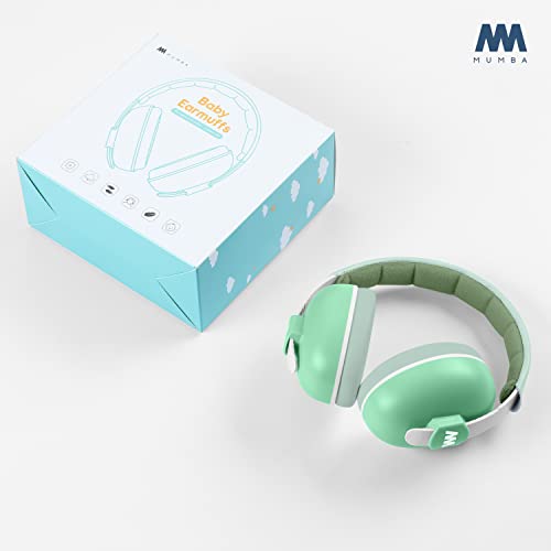 Mumba Baby Ear Protection Noise Cancelling HeadPhones for Babies and Toddlers Baby Earmuffs - Ages 3-24+ Months (MintGreen)