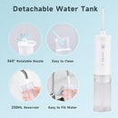 Yamdrok Cordless Water Dental Flosser, Portable Oral Irrigator with 5 Modes and 2 Standard Jet Tips, Rechargeable IPX7 Waterproof, Powerful Battery Life, 230 ML Detachable Water Tank for Home Travel