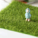 TOYANDONA 2pcs Artificial Grass Turf Fake Moss Rug Mats 30cmx30cm Mini Lawn Carpet for Dollhouse Fairy Garden Ornament