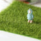 TOYANDONA 2pcs Artificial Grass Turf Fake Moss Rug Mats 30cmx30cm Mini Lawn Carpet for Dollhouse Fairy Garden Ornament