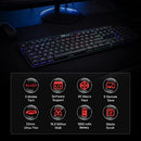 Redragon K618 Horus Wireless RGB Mechanical Keyboard, Bluetooth/2.4Ghz/Wired Tri-Mode Ultra-Thin Low Profile Gaming Keyboard w/No-Lag Cordless Connection, Dedicated Media Control & Linear Red Switch