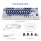 RK ROYAL KLUDGE M75 Gaming Keyboard Wireless 75% TKL Mechanical Keyboard RGB 2.4GHz Wireless/Bluetooth/USB-C QWERTZ with OLED Smart Display and Button Hot Swappable Brown Switch, Lavender Purple