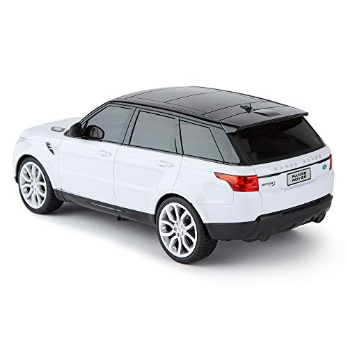 CMJ RC Cars 118GRRW Range Rover Sport Officially Licensed Remote Control Car 1:18 Scale Working Lights 2.4Ghz White