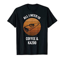 VidiAmazing All I Need Coffee & Kazoo | Vintage Musical Instrument T-Shirt ds007 T-Shirt Black