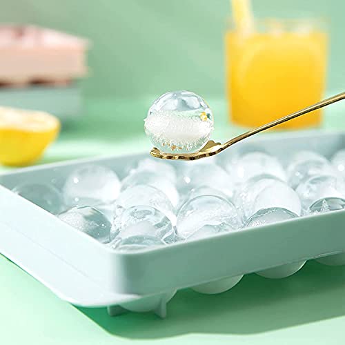 Round Ice Cube Tray Set of 2 Pack, Ice Ball Maker Mold for Freezer Mini Circle Ice Cube Tray Making 1 “ for Sphere Ice Chilling Cocktail Whiskey Tea & Coffee