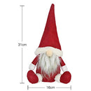 Akfado 3PCS Christmas Decorations Home Decor,Christmas Ornaments Plush Long Hat Forest Man Figurine Xmas Santa Claus Faceless Doll Gifts (Red+Gray+Green)