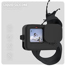 FitStill Silicone Sleeve Case for Go Pro Hero12 /Hero11 /Hero 10 /Hero 9 Black, Battery Side Cover & Lens Caps & Screen Protectors & Lanyard for Go Pro Hero 12/11 /10/9 Black Accessories Kit