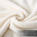 (Travel (130cm -by-150cm), Ivory) - Polar Fleece Throw Blankets Travel Size for The Bed Extra Soft Brush Fabric Super Warm Sofa Throw Blanket 130cm x 150cm (Ivory Travel)