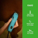 Wahl Professional Animal KM10 2-Speed Brushless Motor Pet, Dog, and Horse Clipper Kit, Turquoise (