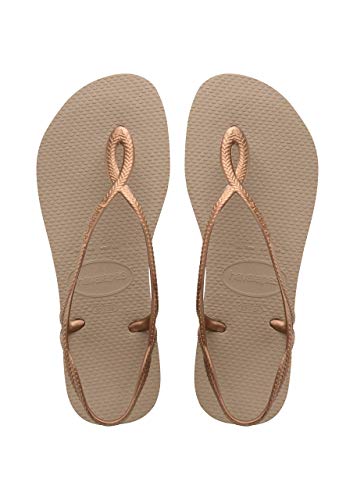 Havaianas Women's Luna Sandal Flip Flop, Rose Gold Rose Gold, 1/2 UK