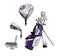 Precise Top Line Ladies Purple Right Handed M5 Golf Club Set, 460cc Driver, 3 Wood, 21* Hybrid, 5, 6, 7, 8, 9, PW Stainless Steel Irons, Putter, Graphite Shafts for Woods & Irons +Stand Bag + 3 Covers