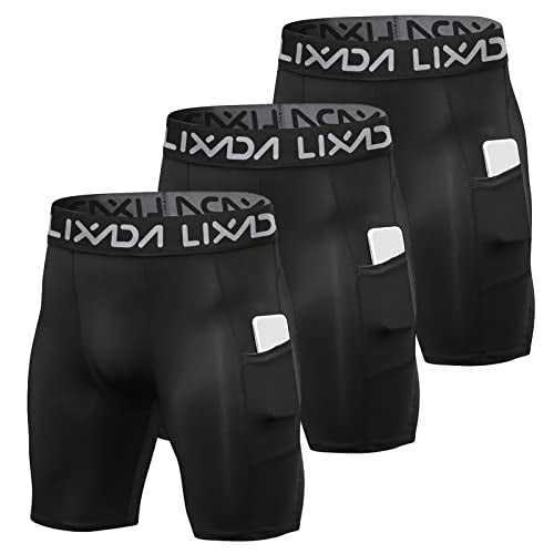 Lixada Men's Elastic Shorts Pants Performance Sports Baselayer Cool Dry Tights Active Workout Underwear