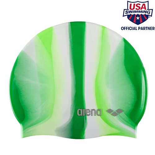 arena Pop Art Swim Cap, Pop Lime Green