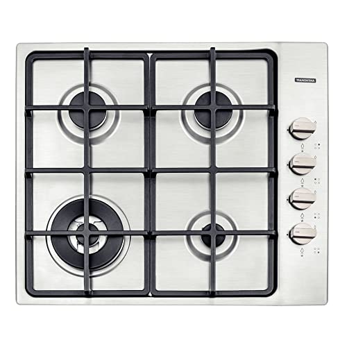 Tramontina Square 4 GX HE Safestop 60 Stainless Steel Gas Cooktop