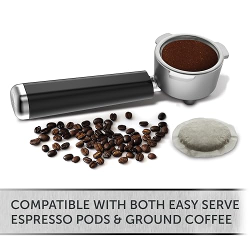 Breville One-Touch CoffeeHouse Coffee Machine | Espresso, Cappuccino & Latte Maker | 19 Bar Italian Pump | Automatic Milk Frother | ESE Pod Compatible | Black [VCF107]