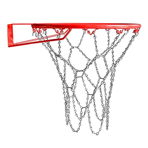 Heavy Duty Basketball Metal Chain Net Official Size Rims Hoop 12 Loop Sports Gym