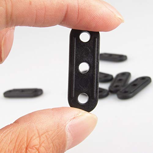 50 Pcs Plastic Cord Tensioners Rope Adjuster Tent Guyline Wind Rope Buckle Fastener for Camping Hiking Picnic Outdoor Activities, Black