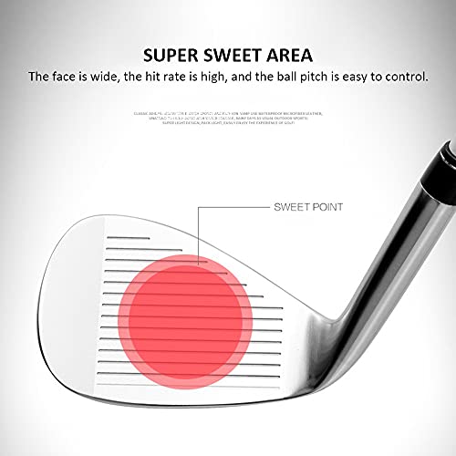 Golf Sand Wedge Men Right Handed Golf Clubs Stainless Steel Wedge Cut Wedge for Turf Grass Bunker Sand Rod 50/52/54/56/58/60/62/64 Degree (Black,60)