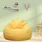 Bean Bag Chair Cover without Filling Lazy Lounger Bean Bag Storage Chair Cover Solid Color Simple Design Recliner Gaming Storage Bag for Indoor Outdoor BeanBag Chair for Adults and Kids 100x120cm (Corn yellow)