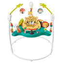 FISHER-PRICE Hüpf-Leopard Jumperoo - Spielcenter mit Wippe, 360 Grad Sitz, Abnehmbarer Tukan, höhenverstellbar, unterstützt Grobmotorik und Sinnesentwicklung, für Babys bis 11,3 kg, HND47