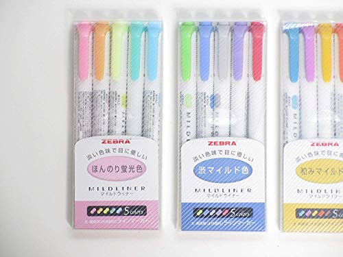 Zebra Mildliner Highlighter Pen Set, 20 Pastel Color Set (Japan Import)