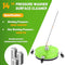 14" Pressure Washer Surface Cleaner with 4 Wheels - Coated Green Stainless Steel Surface Cleaner for Pressure Washer Attachment for Concrete, Patio, Sidewalk, Deck and Driveways - PWS14G
