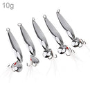 OriGlam 5pcs Spoons Lures Hard Fishing Lures, Fishing Lures Spoon Bait, Metal Lure Kit Hard Bait, Fishing Spinning Lures, Hard Metal Spinner Baits, Treble Hooks for Salmon Bass