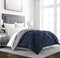 (Full/Queen, Navy/Sleet) - Sleep Restoration Goose Down Alternative Comforter - Reversible - All Season Hotel Quality Luxury Hypoallergenic Comforter -Full/Queen - Navy/Sleet