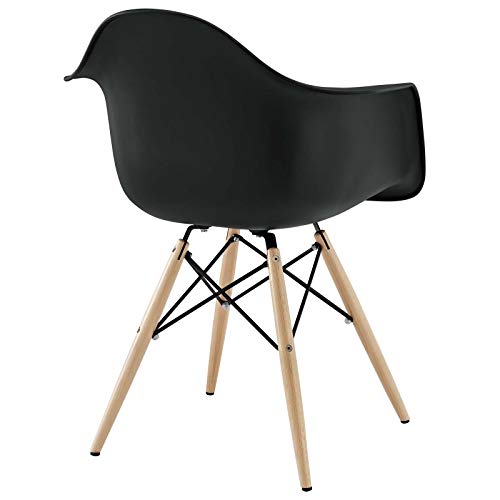 Modway, Wood, Black, One Dining Armchair