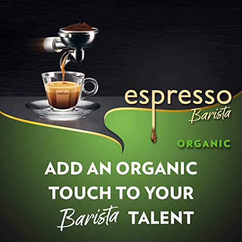 Lavazza, Espresso Barista Organic, Coffee Beans, Ideal for Espresso Coffee Machines, Aromatic Notes of Dried Fruits and Hazelnuts, Premium Arabica and Robusta, Intensity 8/10, Medium Roasting, 1 kg