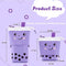 Boba Cute Standing Pencil Case for Kids, Pop Up Pencil Box Makeup Pouch, Stand UP Christmas Gift Kids Pen Holder Organizer Cosmetics Bag, Kawaii Stationary (Purple)