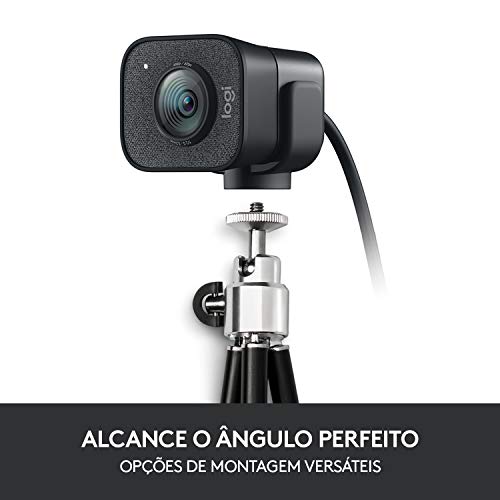 Logitech StreamCam Plus Webcam with Tripod Mount (Graphite), 1080p