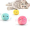 3 Pcs Fluffy Plush Cat Toy Squeaky Balls with Catnip, Newest 3 Lifelike Chirping Balls Animal Sounds-Bird Frog and Cricket, Interactive Fun Cat Toy for Indoor Kittens Exercise Hunting