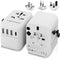 HEYMIX International Travel Adapter, Universal Adapter Travel Plug, 3-Port USB & Type-C All in One European,UK,USA,Bali,India to AUS World Travel Power Plug Over 200 Countries for Phones&Laptops White