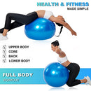 zeatly Yoga Ball Exercise Ball - Anti-Slip and Anti-Burst Workout Ball, Birthing Ball Fitness Ball with Quick Pump, Balance Ball Chair for Stability, Pregnancy and Physical Therapy